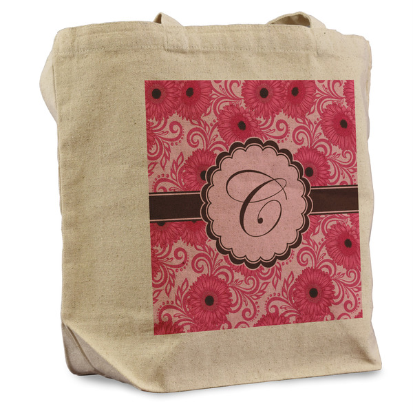 Custom Gerbera Daisy Reusable Cotton Grocery Bag - Single (Personalized)