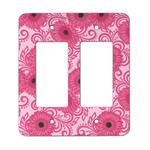 Gerbera Daisy Rocker Style Light Switch Cover - Two Switch