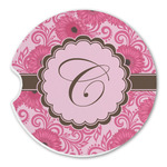 Gerbera Daisy Sandstone Car Coaster - Single (Personalized)