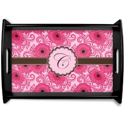 Gerbera Daisy Black Wooden Tray - Small (Personalized)