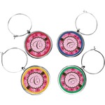 Gerbera Daisy Wine Charms (Set of 4) (Personalized)