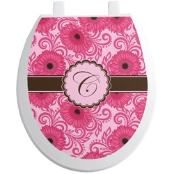 Gerbera Daisy Toilet Seat Decal - Round (Personalized)