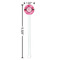 Gerbera Daisy White Plastic 5.5" Stir Stick - Round - Dimensions