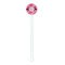 Gerbera Daisy White Plastic 5.5" Stir Stick - Round - Single Stick