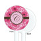 Gerbera Daisy White Plastic 5.5" Stir Stick - Single Sided - Round - Front & Back