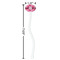 Gerbera Daisy White Plastic 7" Stir Stick - Oval - Dimensions