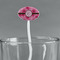 Gerbera Daisy White Plastic 7" Stir Stick - Oval - Main