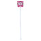 Gerbera Daisy White Plastic Stir Stick - Double Sided - Square - Single Stick