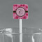 Gerbera Daisy White Plastic Stir Stick - Square - Main