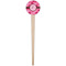 Gerbera Daisy Wooden 4" Food Pick - Round - Single Pick