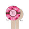 Gerbera Daisy Wooden 4" Food Pick - Round - Single Sided - Front & Back