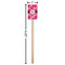 Gerbera Daisy Wooden 6.25" Stir Stick - Rectangular - Dimensions