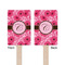 Gerbera Daisy Wooden 6.25" Stir Stick - Rectangular - Double Sided - Front & Back