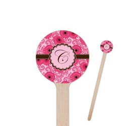 Gerbera Daisy 6" Round Wooden Stir Sticks - Double Sided (Personalized)