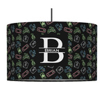 Video Game 12" Drum Pendant Lamp - Fabric (Personalized)