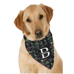 Video Game Dog Bandana Scarf w/ Name and Initial