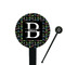 Video Game Black Plastic 7" Stir Stick - Round - Closeup