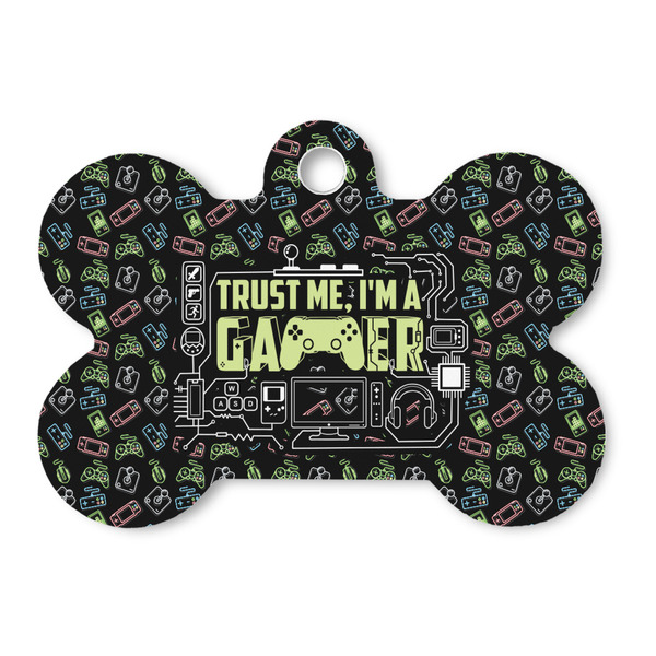 Custom Video Game Bone Shaped Dog ID Tag (Personalized)