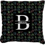 Video Game Faux-Linen Throw Pillow 16" (Personalized)