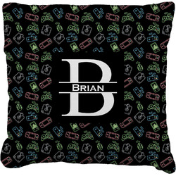 Video Game Faux-Linen Throw Pillow 16" (Personalized)