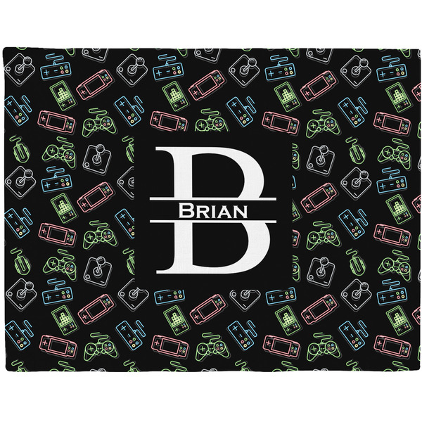 Custom Video Game Woven Fabric Placemat - Twill w/ Name and Initial