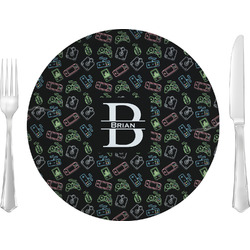 Video Game Glass Lunch / Dinner Plate 10" (Personalized)
