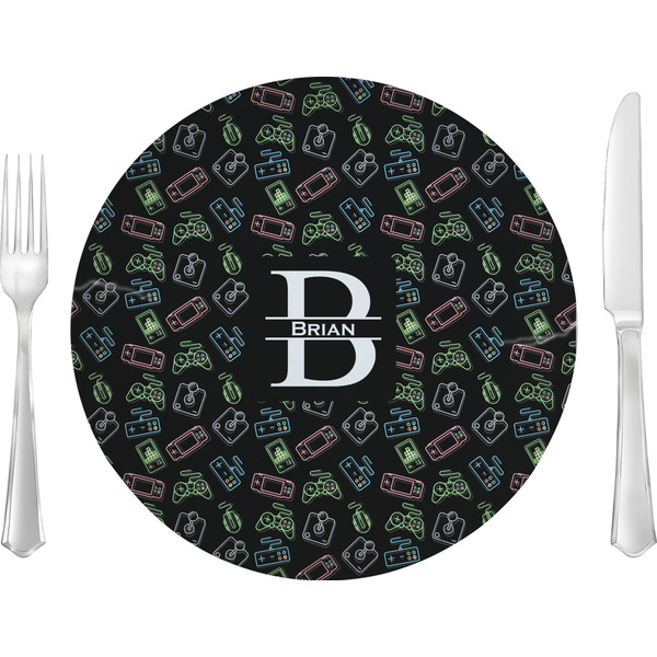 Custom Video Game 10" Glass Lunch / Dinner Plates - Single or Set (Personalized)