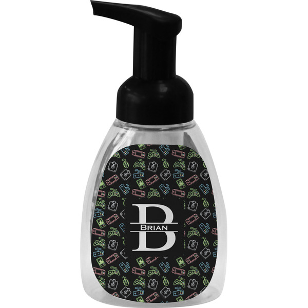 Custom Video Game Foam Soap Bottle - Black (Personalized)