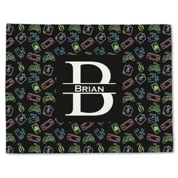 Video Game Single-Sided Linen Placemat - Single w/ Name and Initial