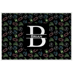 Video Game Laminated Placemat w/ Name and Initial
