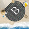 Video Game Round Beach Towel Lifestyle