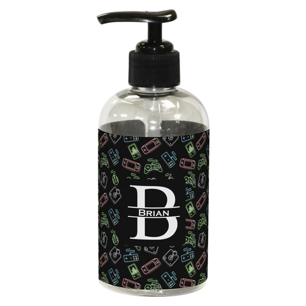 Custom Video Game Plastic Soap / Lotion Dispenser (8 oz - Small - Black) (Personalized)