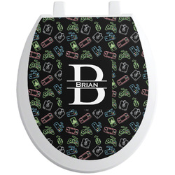 Video Game Toilet Seat Decal - Round (Personalized)