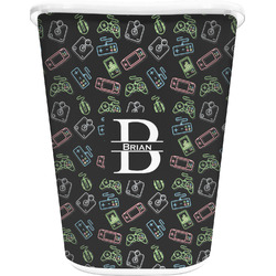 Video Game Waste Basket - Double Sided (White) (Personalized)