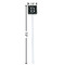 Video Game White Plastic Stir Stick - Square - Dimensions