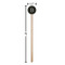 Video Game Wooden 6" Stir Stick - Round - Dimensions