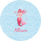 Mermaid 5" Multipurpose Round Label - Single Sticker