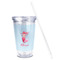 Mermaid Acrylic Tumbler - Full Print - Front straw out