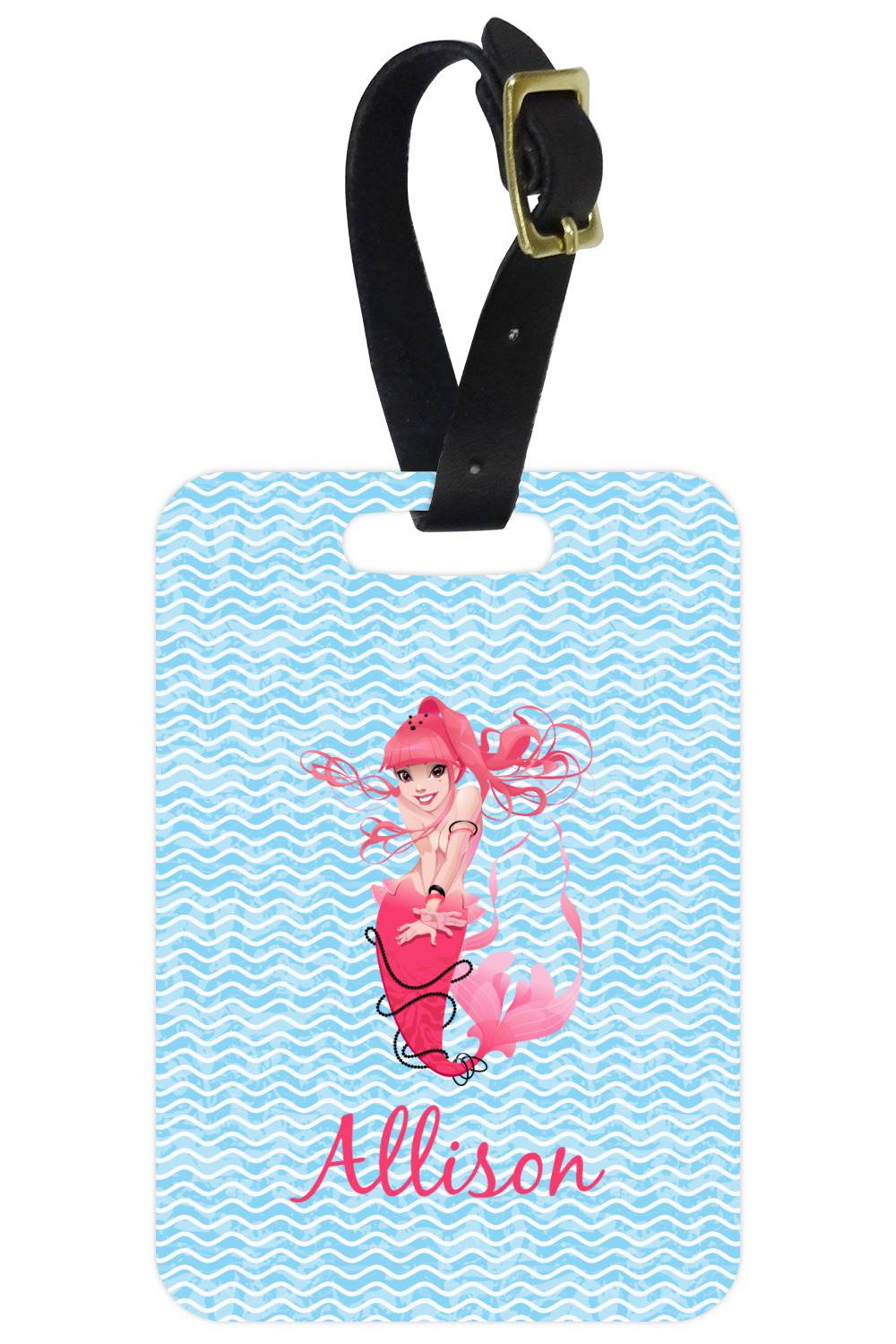 mermaid luggage tag