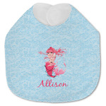 Mermaid Jersey Knit Baby Bib w/ Name or Text