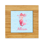 Mermaid Bamboo Trivet with Ceramic Tile Insert (Personalized)