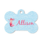 Mermaid Bone Shaped Dog ID Tag - Small (Personalized)