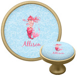 Mermaid Cabinet Knob - Gold (Personalized)