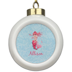 Mermaid Ceramic Ball Ornament (Personalized)