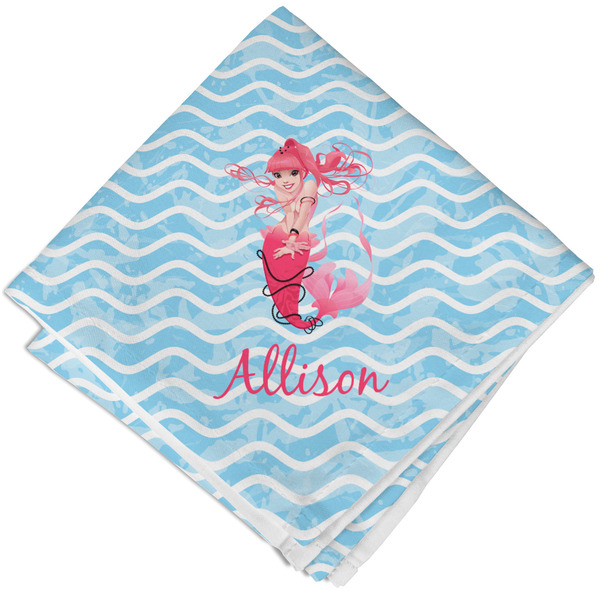 Custom Mermaid Cloth Cocktail Napkin - Single w/ Name or Text