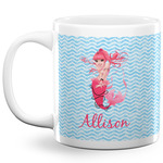 Mermaid 20 Oz Coffee Mug - White (Personalized)