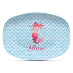 Mermaid Plastic Platter - Microwave & Oven Safe Composite Polymer (Personalized)