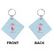 Mermaid Diamond Keychain (Front + Back)