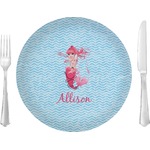 Mermaid 10" Glass Lunch / Dinner Plates - Single or Set (Personalized)