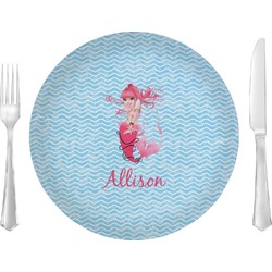 Mermaid Glass Lunch / Dinner Plate 10" (Personalized)